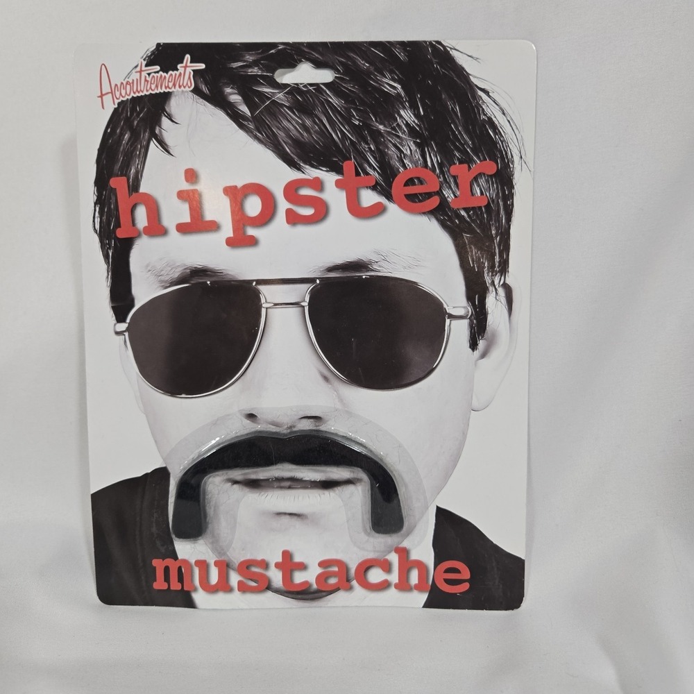 Accoutrements Costume Mustache Hipster | New Old stock New with Blemish
